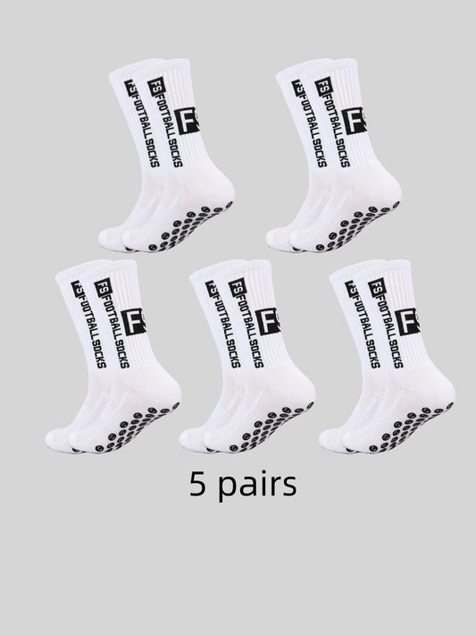 5 Pairs of Multi-Color Adhesive Dots for anti Slip, Sweat Absorption, and Odor Prevention FS Football Socks and Sports Socks