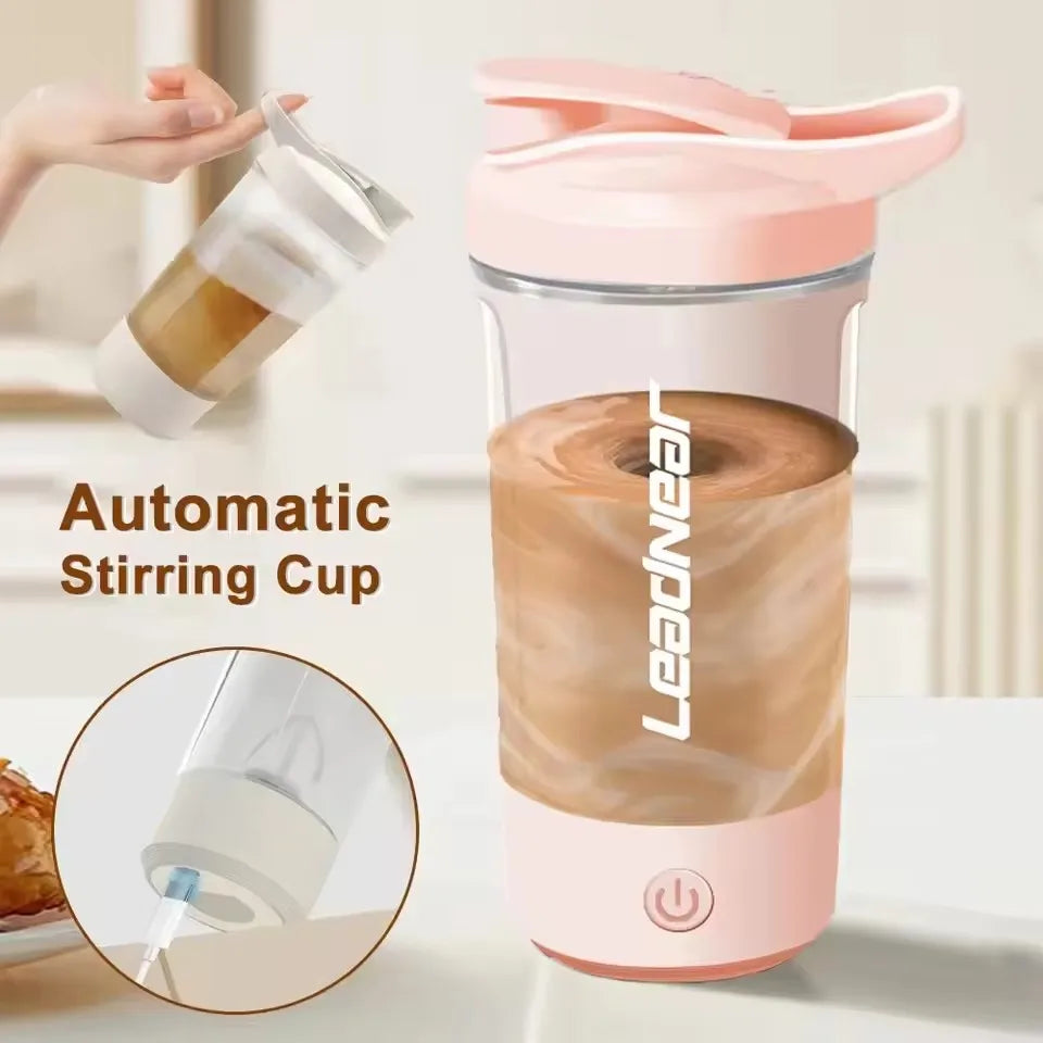 New Women Men Shaker Cup USB Charging Shaker Cup for Protein Shaker Meal Replacement Shake Portable Gym Water Bottle Mixing Cup
